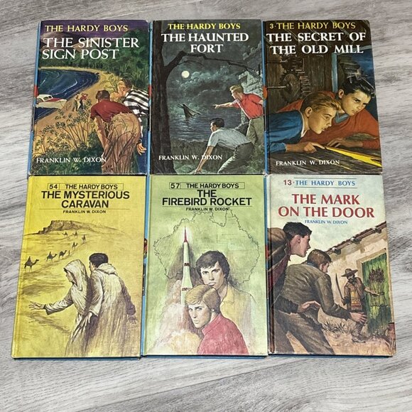 Hardy Boys Book Lot of 6 Vintage 60s 70s Hardcover Mysteries Franklin Dixon - Picture 2 of 8